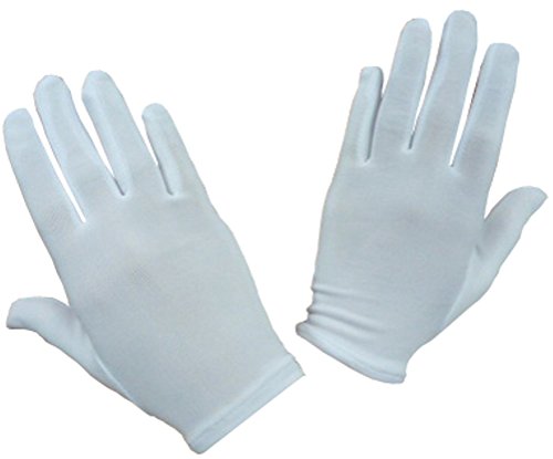 N'Ice Caps Girls Stretch White Special Occasion Parade Costume Gloves (White, 1-3 Years)