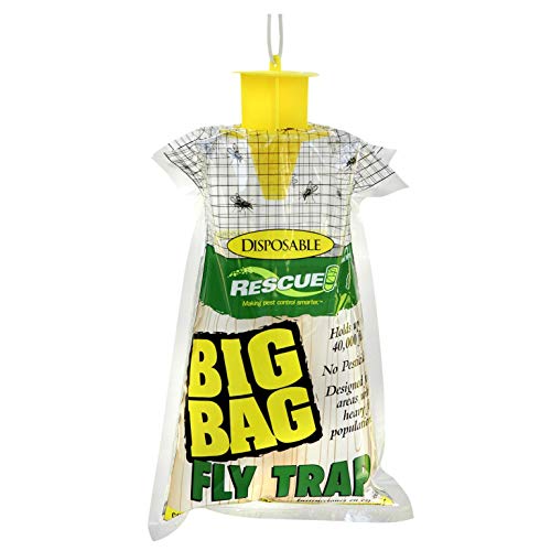 RESCUE! Big Bag Fly Trap – Large Capacity Disposable Outdoor Hanging Fly Trap - 12 Pack