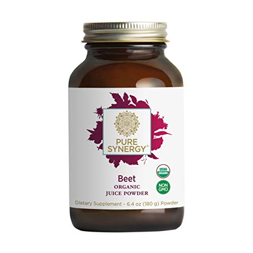 Pure Synergy USDA Organic Beet Juice Powder (6.35 oz) w/Naturally Occurring Nitrates, Non-GMO