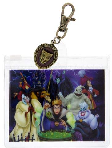 Disney Pin Accessory - Lanyard Pouch - Villains With Magic Mirror Charm