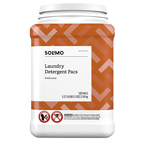 Amazon Brand - Solimo Laundry Detergent Pacs, Fresh Scent, 120 count