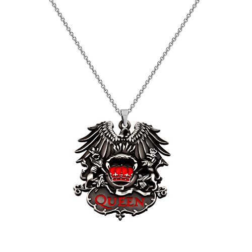 CENWA Queen Band Necklace Rock Band Pendant Music Necklace Queen Gift For Queen Band Fans (Queen Band-N)