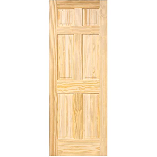 6-Panel Door Interior Slab, Solid Pine (80x28)
