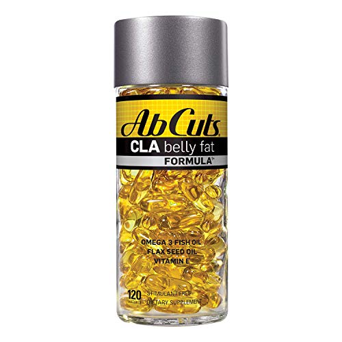 Ab Cuts CLA Belly Fat Formula, Weight Loss Supplement for Men and Women, Fat Burner, Omega 3 Fish Oil, Flaxseed Oil, Vitamin E, 120 Softgels