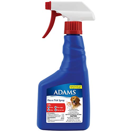 Adams Flea and Tick Spray for Cats and Dogs, 16 Oz