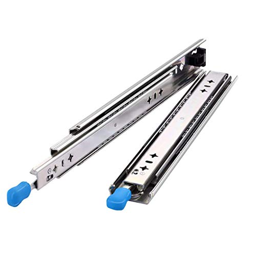 WenFei shop Heavy Duty Drawer Runners,3-Fold Full Extension Long Drawer Slides Rail with Lock-in/Out Locking Function for Cabinets Drawers Caravans Cargo Shelves