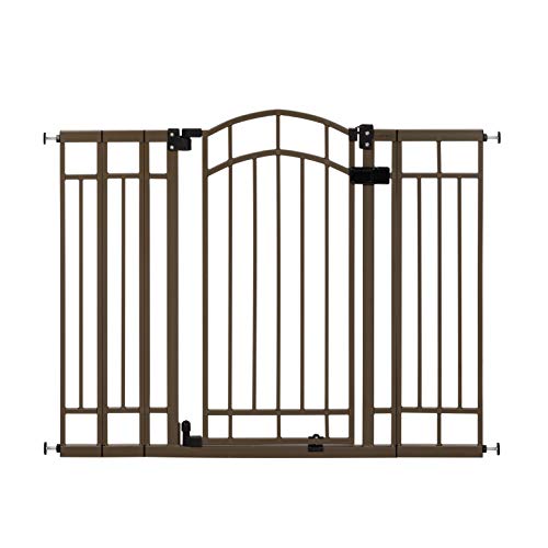 Summer Multi-Use Decorative Extra Tall Walk-Thru Baby Gate, Metal, Bronze Finish – 36” Tall, Fits Openings up to 28.5” to 48” Wide, Baby and Pet Gate for Doorways and Stairways