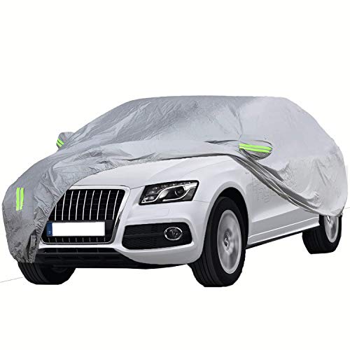ELUTO SUV Car Cover Waterproof All Weather Full Car Covers Breathable Outdoor Indoor for Waterproof/Windproof/Dustproof/Scratch Resistant UV Protection Fits up to 191''(191''L x 75''W x 73''H)