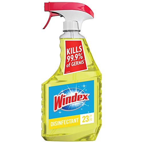 Windex Multi-Surface Cleaner and Disinfectant Spray Bottle, Citrus Fresh Scent, 23 fl oz
