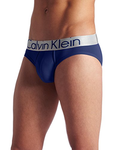 Calvin Klein Men's Steel Micro Hip Briefs, Dark Midnight, Small