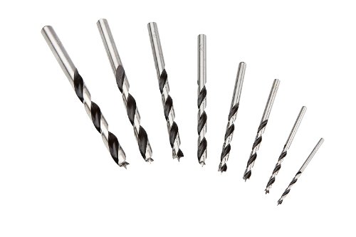 Fisch FSF-328094 3 - 10mm Set of Chrome Vanadium Brad Point Drill Bits, 8-Piece