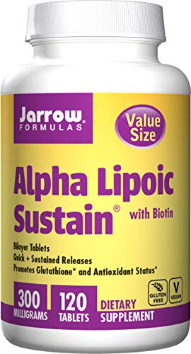 Jarrow Formulas Alpha Lipoic Sustain Supports Cardiovascular Health, 120 count