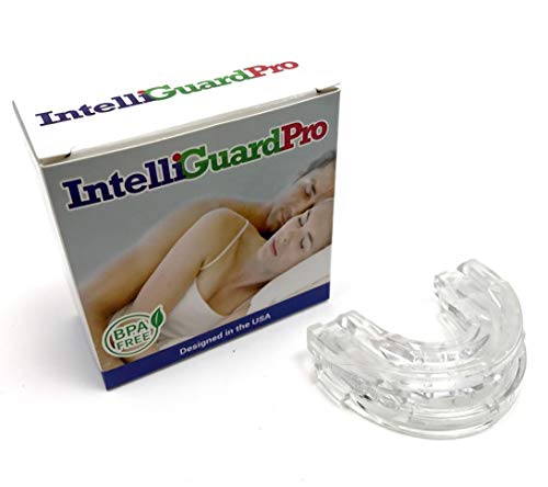 Intelliguard Pro Dental Mouth Guard - Bruxism Nighttime Sleep Mouthguard for Grinding Teeth - Night Guard for Clenching & Gnashing - Moldable & Adjustable - Soft, Thin & Comfortable