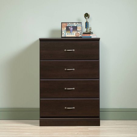 Sauder Parklane 4-Drawer Chest, Espresso Finish