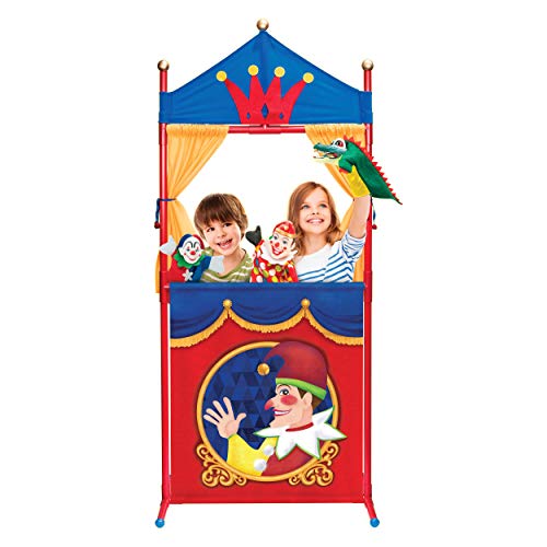 Deluxe Puppet Show Theater Sturdy Non-Top Base Fold-able and Easy to Store