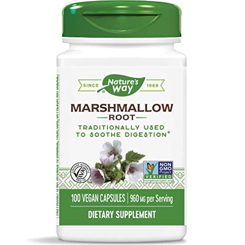 Nature's Way Premium Herbal Marshmallow Root, 960 mg per serving, 100 Capsules