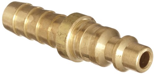 Dixon DCP2144B Brass Air Chief Industrial Interchange Quick-Connect Air Hose Fitting, Plug, 1/4' Coupling x 3/8' Hose ID Barbed