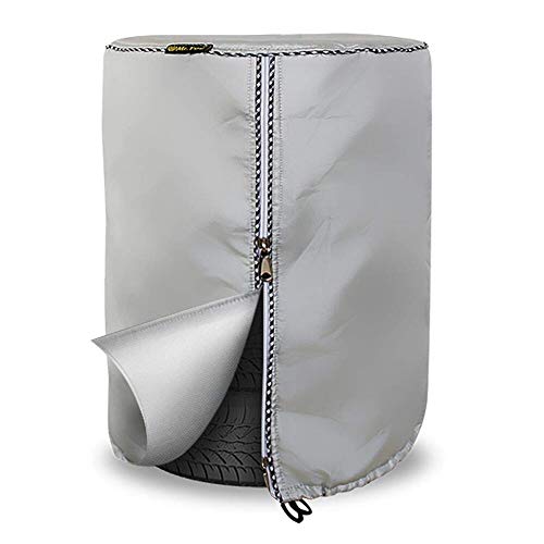 Seasonal Tire Cover,Seasonal Tire Tote & Tire Storage Bag,Waterproof Dust-Proof (Silver Coated,Fits up to 28' Tires)