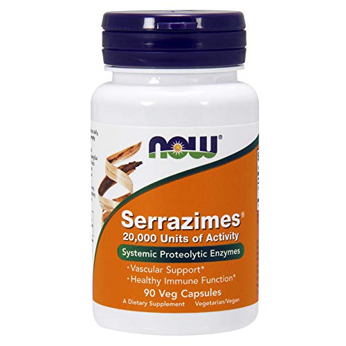 NOW Supplements, Serrazimes (Systemic Proteolytic Enzymes) 20,000 Units, 90 Veg Capsules