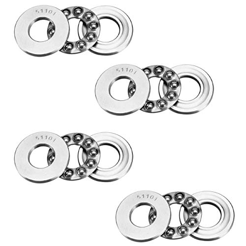 51101 Thrust Ball Bearings 12mm x 26mm x 9mm Chrome Steel, 4PCS