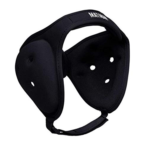 Matman Adult Wrestling Headgear - Ultra Soft Ear and Head Guard (Black)