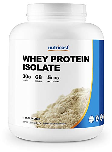 Nutricost Whey Protein Isolate (Unflavored) 5LBS