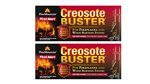 Pine Mountain 4152501500 First Alert Creosote Buster Chimney Cleaning Safety Fire Log, Large, Brown (2, Large)