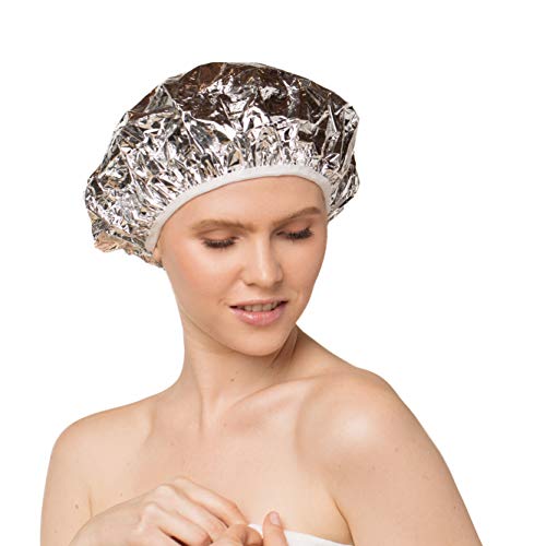 Kitsch Pro Reusable Processing Cap for Hair, Deep Conditioning Cap, Coloring Cap for Hair, Silver Foil Cap