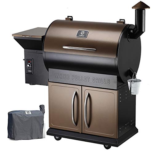 Z Grills Wood Pellet Grill Smoker with 2020 Newest Digital Controls ,700 Cooking Area 8- in-1 Grill, Smoke, Bake, Roast, Braise ,Sear,Char-grill and BBQ for Outdoor