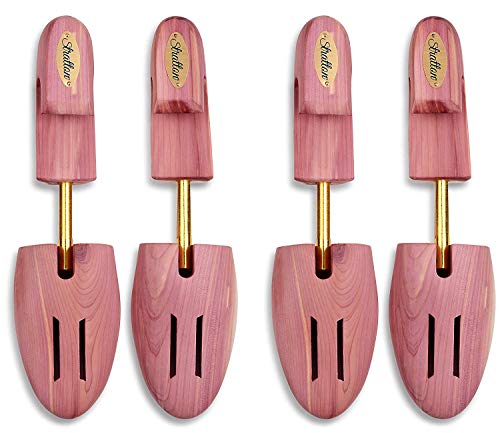 STRATTON CEDAR SHOE TREE 2-PACK FOR MEN (for 2 pairs of shoes) - GROWN IN USA (X-Large)