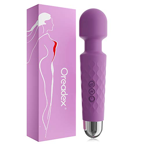 Personal Vibrate Wand Massager - 20 Magic Vibration Patterns & 5 Speeds - with Memory - Constant Output Control - Powerful & Cordless - Perfect for Back and Neck Relief - Matthiola Purple