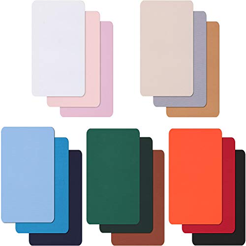15 Pieces Nylon Repair Patches Self-Adhesive Nylon Patch Waterproof Lightweight Repair Patches for Clothing Down Jacket Repair Holes Tearing (20 x 10 cm)