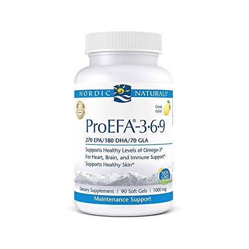 Nordic Naturals ProEFA 3-6-9, Lemon Flavor - 565 mg Omega-3-90 Soft Gels - EPA & DHA with Added GLA - Healthy Skin & Joints, Cognition, Positive Mood - Non-GMO - 45 Servings