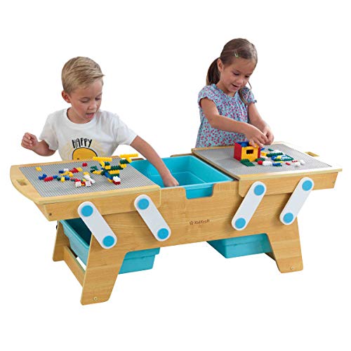 KidKraft Building Bricks Play N Store Table,Natural