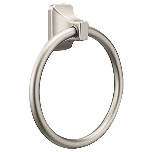 Moen P5860BN Donner Contemporary Towel Ring, Brushed Nickel