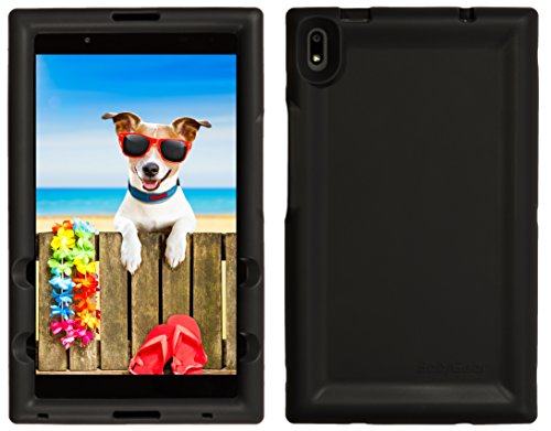 BobjGear Bobj Rugged Tablet Case for Lenovo Tab 4 8 Plus (TB-8704V, TB-8704F, TB-8704X, TB-8704A) - BobjBounces Kid Friendly (Bold Black)