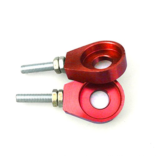 Sthus 2pcs 12mm Chain Tensioner Adjusters Fit Honda XR CRF 50 70 Bike Scooter Red