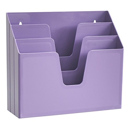 Acrimet Horizontal Triple File Folder Organizer (Purple Color)