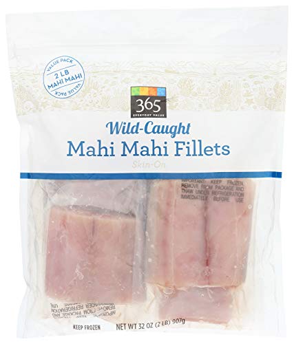 365 Everyday Value, Frozen Wild-Caught Seafood Value Pack, Mahi Mahi Fillets (Skin-On), 32 Ounce