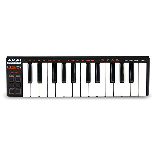 AKAI Professional LPK25 | USB-Powered MIDI Keyboard with 25 Velocity-Sensitive Synth Action Keys for Laptops (Mac & PC), Editing Software Included