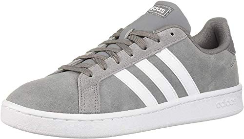 adidas mens Grand Court Sneaker, Grey/White/Grey, 11 US