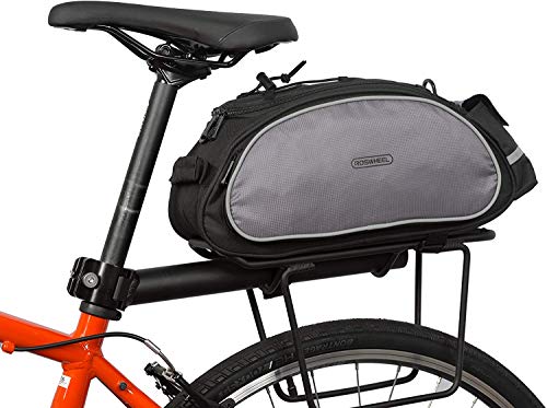 Roswheel 14541 Multifunctional Bike Rear Seat Cargo Bag Bicycle Rack Trunk Panniers, Black