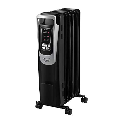 PELONIS Electric 1500W Oil Filled Radiator Heater with Safety Protection, LED Display, 3 Heat Settings and Five Temperature Settings. Perfect for for Home or Office