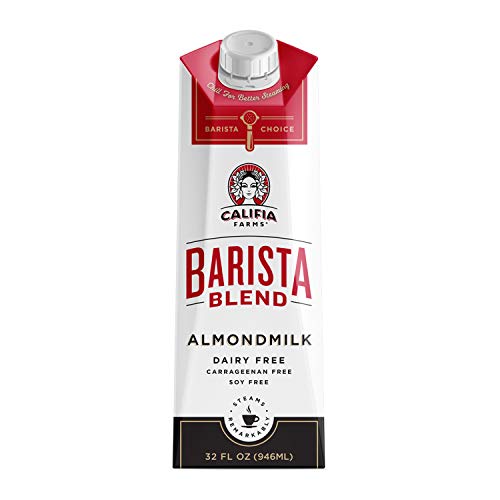 Califia Farms - Almond Milk, Original Barista Blend, 32 Oz (Pack of 6) | Shelf Stable | Non Dairy | Nut Milk | Creamer | Plant Based | Vegan | Non-GMO