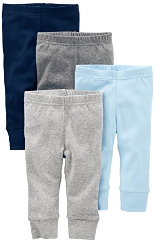 Simple Joys by Carter's Baby Boys 4-Pack Pant, Blue/Grey, 3-6 Months