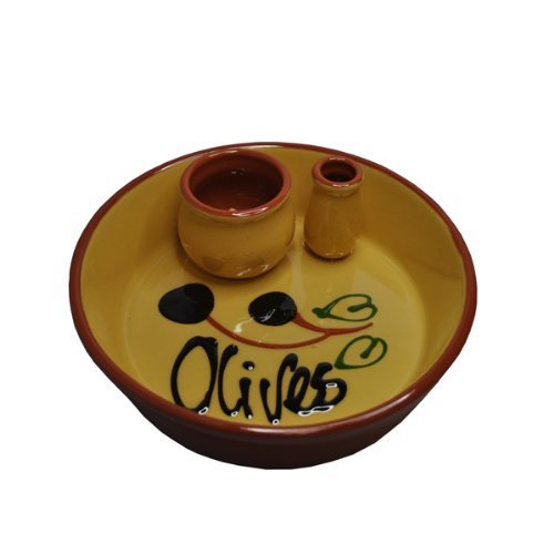 Naturally Med Ceramic Olive Dish, Yellow