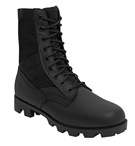 Rothco Military Jungle Boots, 9 Wide, Black