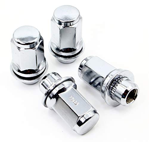 Set of 24 Veritek 12x1.5mm 1.87 Inch 47mm Length 13/16 Hex OEM Factory Mag Washer Style Chrome Lug Nuts for Toyota Tacoma 4 Runner SR5 Pre-Runner TRD Off-Road Limited OEM Replacement