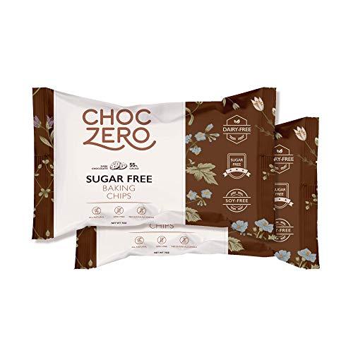 ChocZero's Dark Chocolate Chips - Sugar Free, Low Carb, Keto Friendly (2Bag, 14oz)