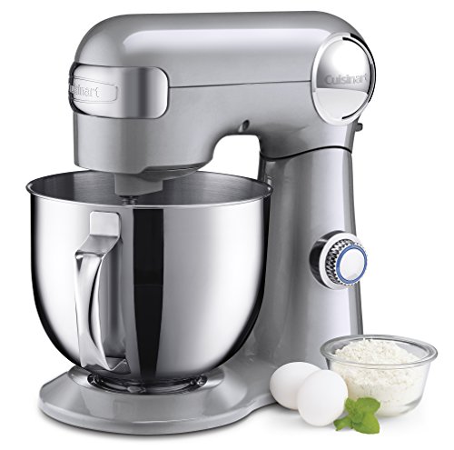 Cuisinart SM-50BC 5.5-Quart Stand Mixer, Brushed Chrome, Silver Lining